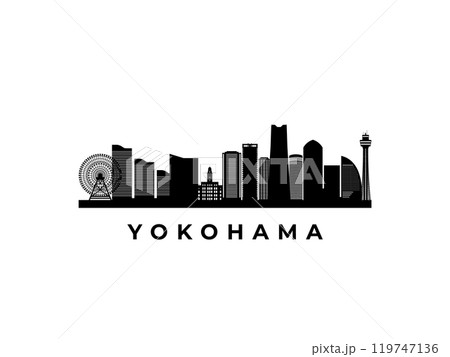 Vector Yokohama skyline. Vector Yokohama skyline. 119747136