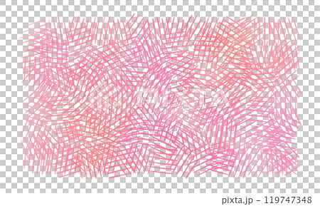 色鉛筆で描いた ピンク色の長方形のフレーム 119747348