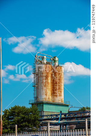 Coal-fired power plant in Bojnice, Slovakia. Produces 1.2 TWh of electricity. Works on brown coal. Energy crisis. 119747449