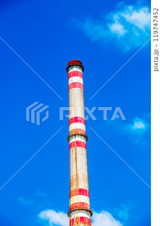 Coal-fired power plant in Bojnice, Slovakia. Produces 1.2 TWh of electricity. Works on brown coal. Energy crisis. 119747452