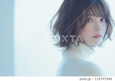 オシャレな髪型の女性・ヘアスタイル「AI生成画像」 119747946