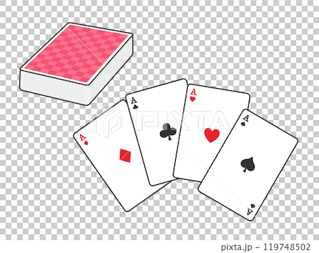 トランプのカードゲームのイラスト 119748502