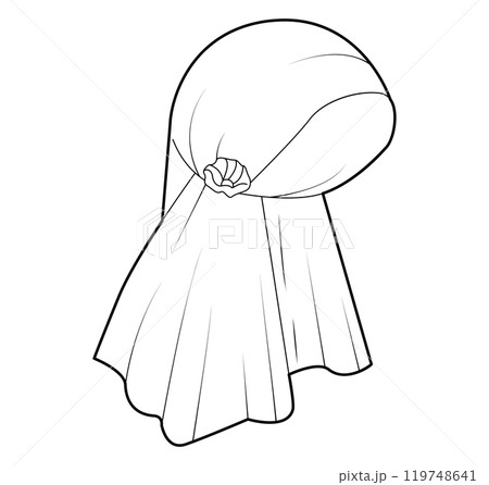 Juliet Cap Hat. Vintage Head Fashion accessory cap clothing technical illustration. Vector headgear for Men, women, Juliet Cap Hat. Vintage Head Fashion accessory cap clothing technical illustration. Vector headgear for Men, women, 119748641