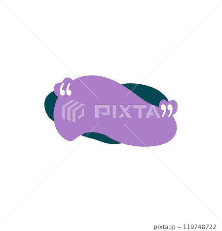 Quotes frame. Quote remark, mention quotations frame and callout text template. Talk remark quotation frames, citation memo or dialog box bubble. Isolated vector symbols icon 119748722
