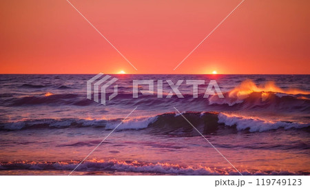 海に沈む夕日 119749123
