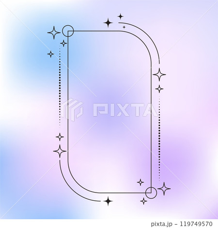 Flat design minimalist linear frame with fluid pastel gradient 119749570