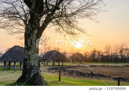 大湯環状列石の夕景 大湯環状列石の夕景 119749899