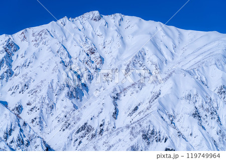 【雪山素材】冬の小遠見山から見た風景【長野県】 【雪山素材】冬の小遠見山から見た風景【長野県】 119749964