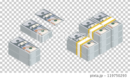 新100米ドル紙幣・札束のセット 帯封 119750293