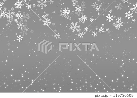 グレーの雪の結晶のシームレスな背景 グレーの雪の結晶のシームレスな背景 119750509