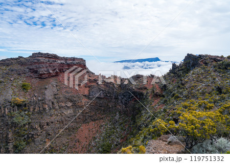 Volcanic Crater, Piton de la Fournaise, Reunion Island. Volcanic Crater, Piton de la Fournaise, Reunion Island. 119751332