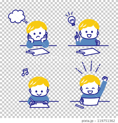 Children studying: Simple touch 119751362