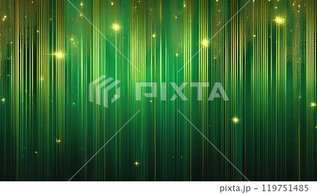 キラキラした光とストライプ、緑色の抽象的背景 キラキラした光とストライプ、緑色の抽象的背景 119751485