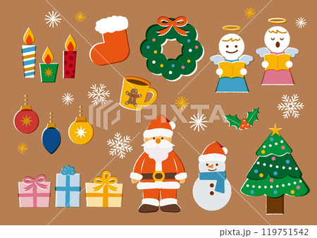 かわいいクリスマスのイラスト素材_1 119751542
