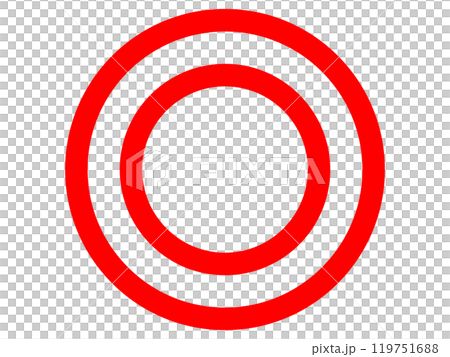 二重丸(赤) 二重丸(赤) 119751688