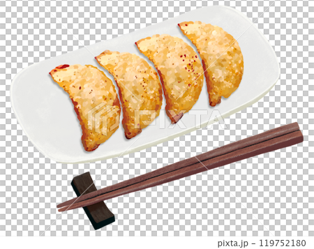 Fried dumplings (with chopsticks) 119752180