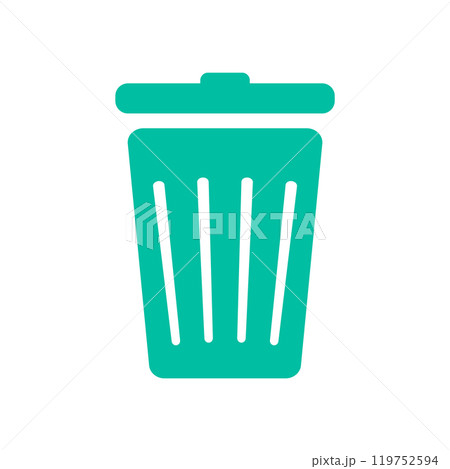 Trash bin icon logo design template isolated illustration 119752594