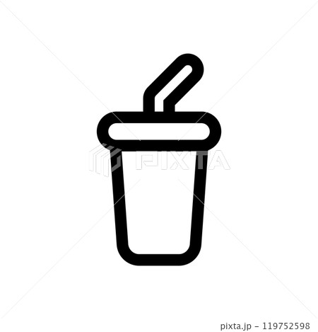 Drink icon logo design template isolated illustration 119752598