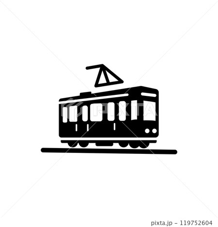 Tram icon logo design template isolated illustration Tram icon logo design template isolated illustration 119752604