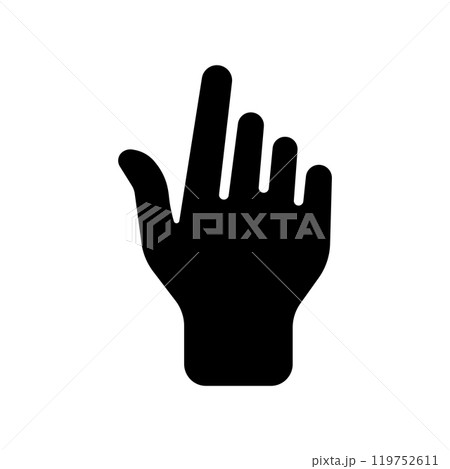 Hand icon logo design template isolated illustration 119752611