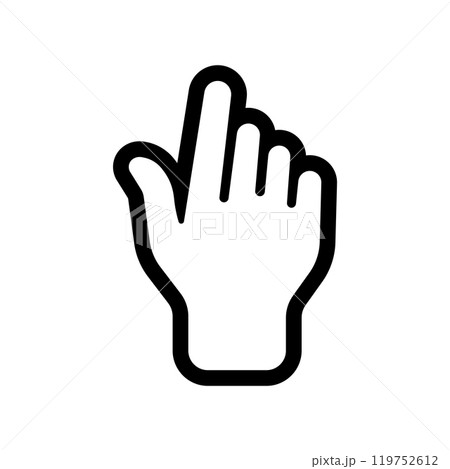 Hand icon logo design template isolated illustration 119752612