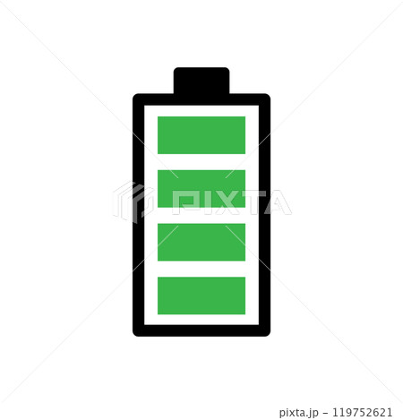 Battery icon logo design template isolated illustration 119752621