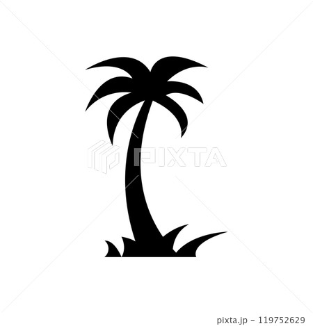 Palm tree icon logo design template isolated illustration 119752629