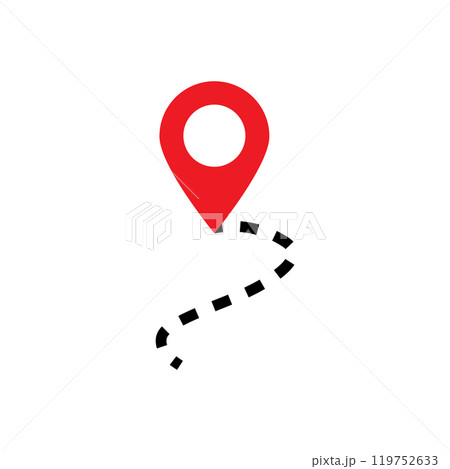 Map icon logo design template isolated illustration 119752633