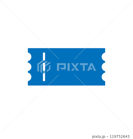 Ticket icon logo design template isolated illustration 119752643