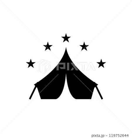 Tent icon logo design template isolated illustration 119752644