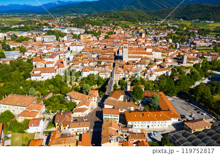 Panoramic aerial view of the city of Como. Italy Panoramic aerial view of the city of Como. Italy 119752817