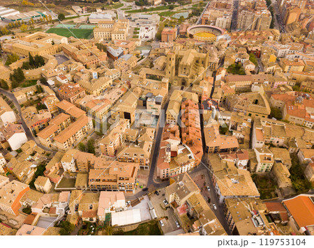 View from drone of Huesca 119753104