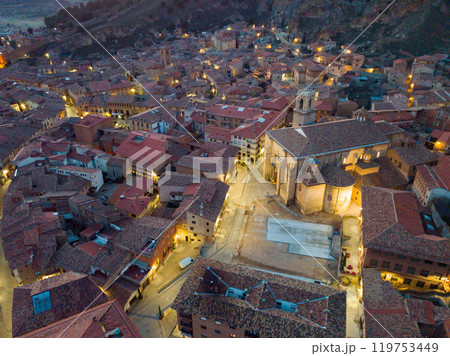 Aerial view of the spanish city of Daroca. Aragon, Spain 119753449