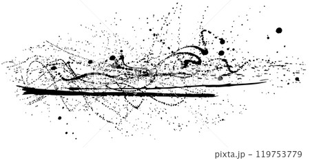 文字背景　手書きの墨イラスト 119753779