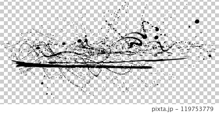 文字背景　手書きの墨イラスト 119753779
