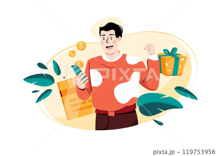 Customer Loyalty IllustrationCustomer Loyalty concept. Flat illustration isolated on white background 119753956
