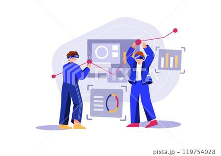 Business person working using VR Tech 119754028