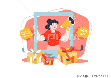 Shopping Promotion Illustrations 119754134