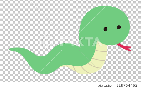 かわいい蛇のベクターイラスト 巳 巳年 干支 アイコン 年賀状 かわいい蛇のベクターイラスト 巳 巳年 干支 アイコン 年賀状 119754462