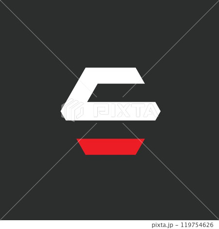 hexagon icon logo vector concept design for letter s, and can also be used for letter w or m if rotated hexagon icon logo vector concept design for letter s, and can also be used for letter w or m if rotated 119754626