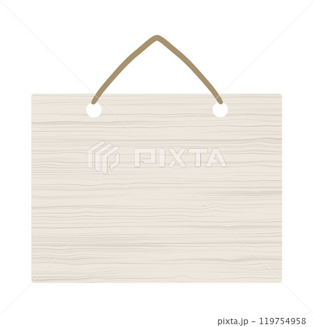 木製の看板4(ホワイト) 木製の看板4(ホワイト) 119754958