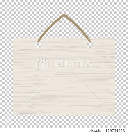 木製の看板4(ホワイト) 木製の看板4(ホワイト) 119754958