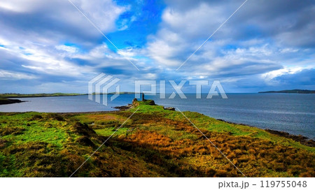 St John s Point in Donegal at the west coast of Ireland - a breathtaking coastal view showcasing a St John s Point in Donegal at the west coast of Ireland - a breathtaking coastal view showcasing a 119755048