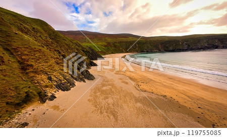 FPV Flight over the west coast of Ireland in Donegal at Malin Beg - Experience the stunning coastal FPV Flight over the west coast of Ireland in Donegal at Malin Beg - Experience the stunning coastal 119755085