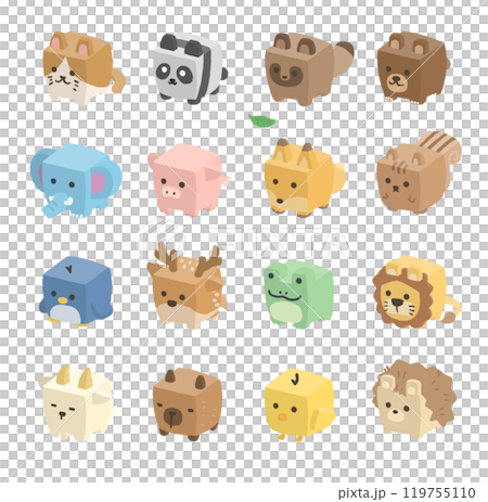 Square Animal Set Square Animal Set 119755110
