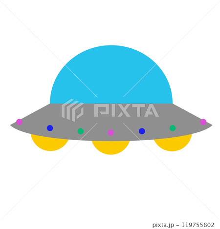 シンプルでかわいいUFOのイラスト 119755802