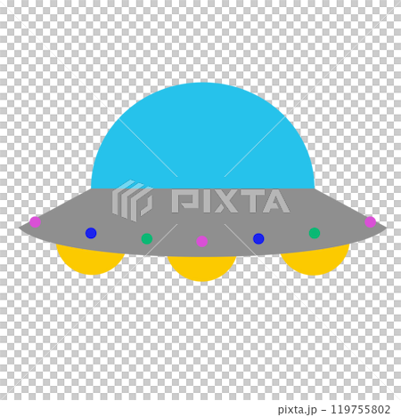 シンプルでかわいいUFOのイラスト 119755802
