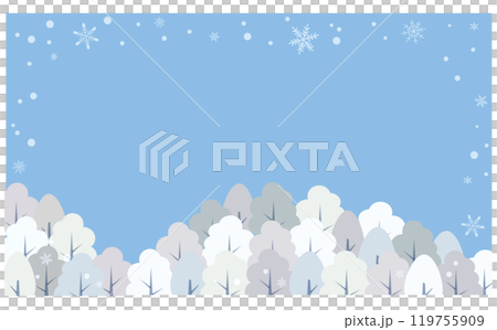 冬季可愛背景框素材 119755909