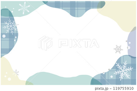 冬のかわいい背景フレーム素材 冬のかわいい背景フレーム素材 119755910
