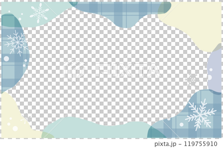 冬のかわいい背景フレーム素材 冬のかわいい背景フレーム素材 119755910